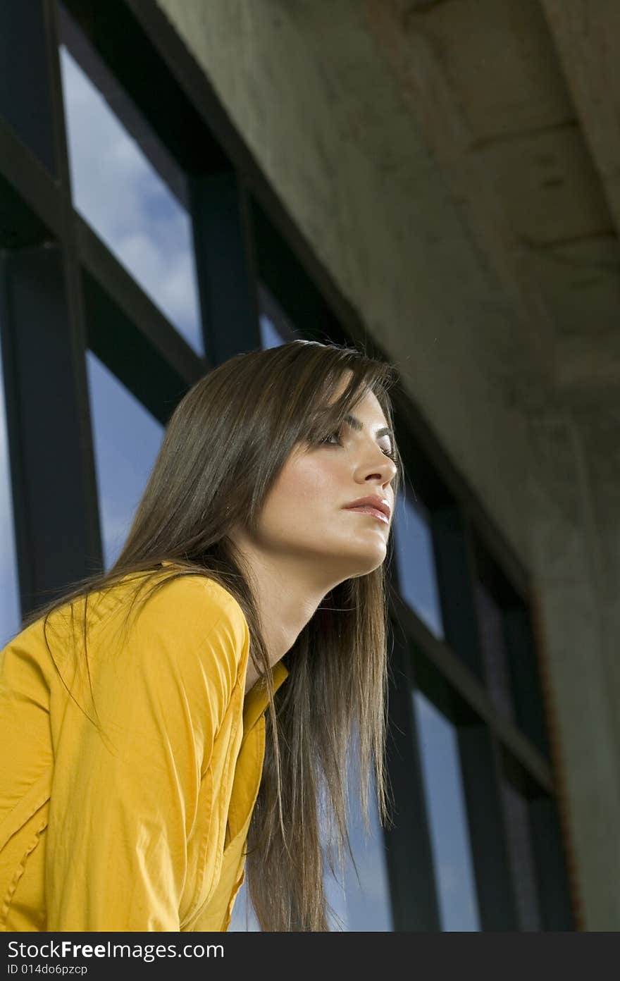 Profile of beautiful woman