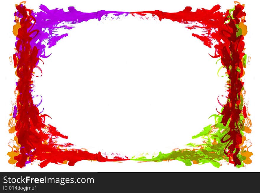 A sketch style colorful frame