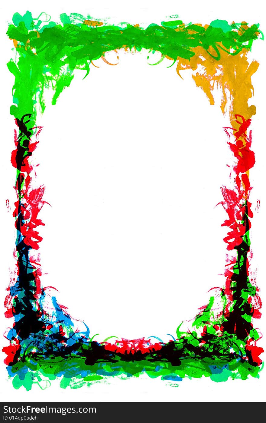 A sketch style colorful frame