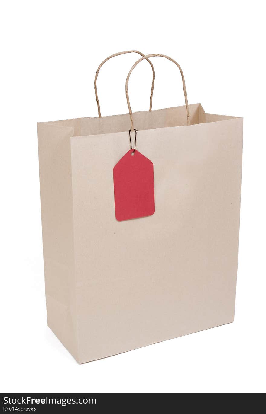 Shopping Bag with Red Tag