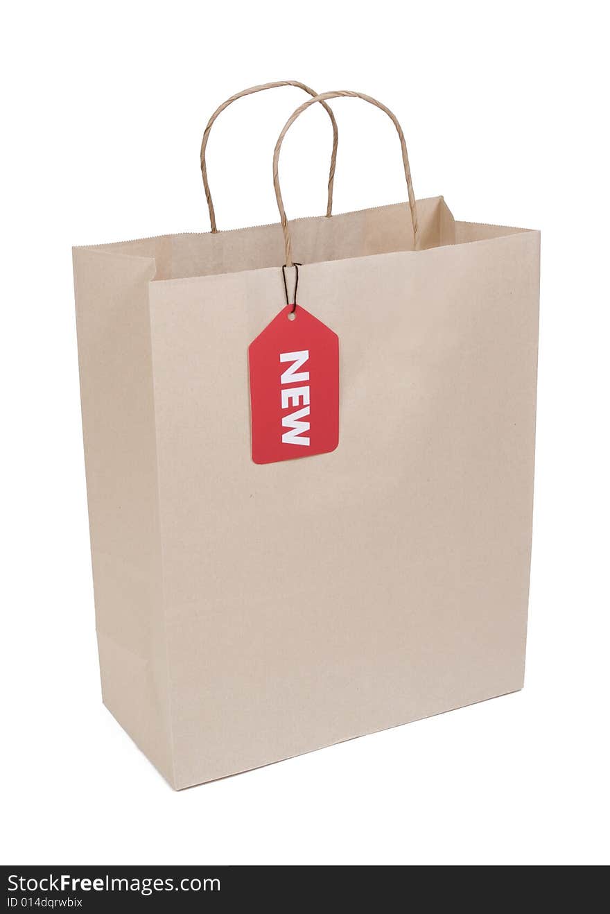 Shopping Bag With Red NEW Tag