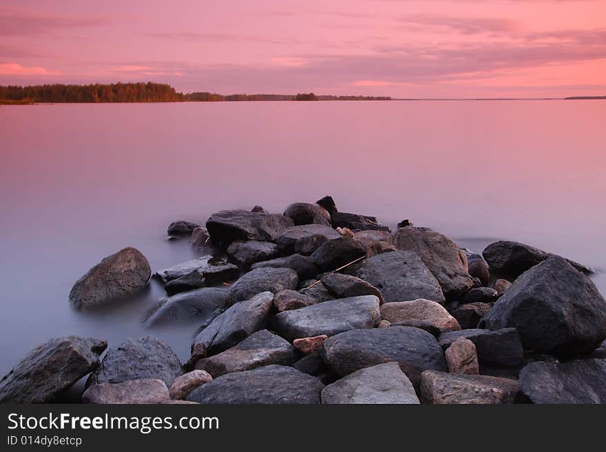 Sunset By The Lake