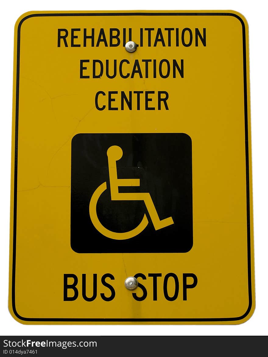 Yellow Handicap Sign