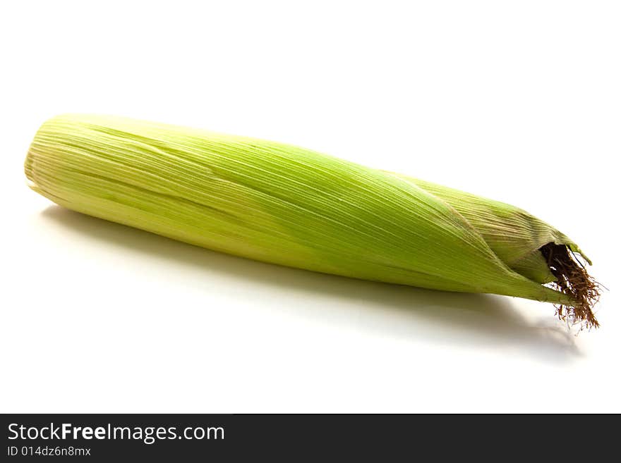 The corn isolated on white background. The corn isolated on white background