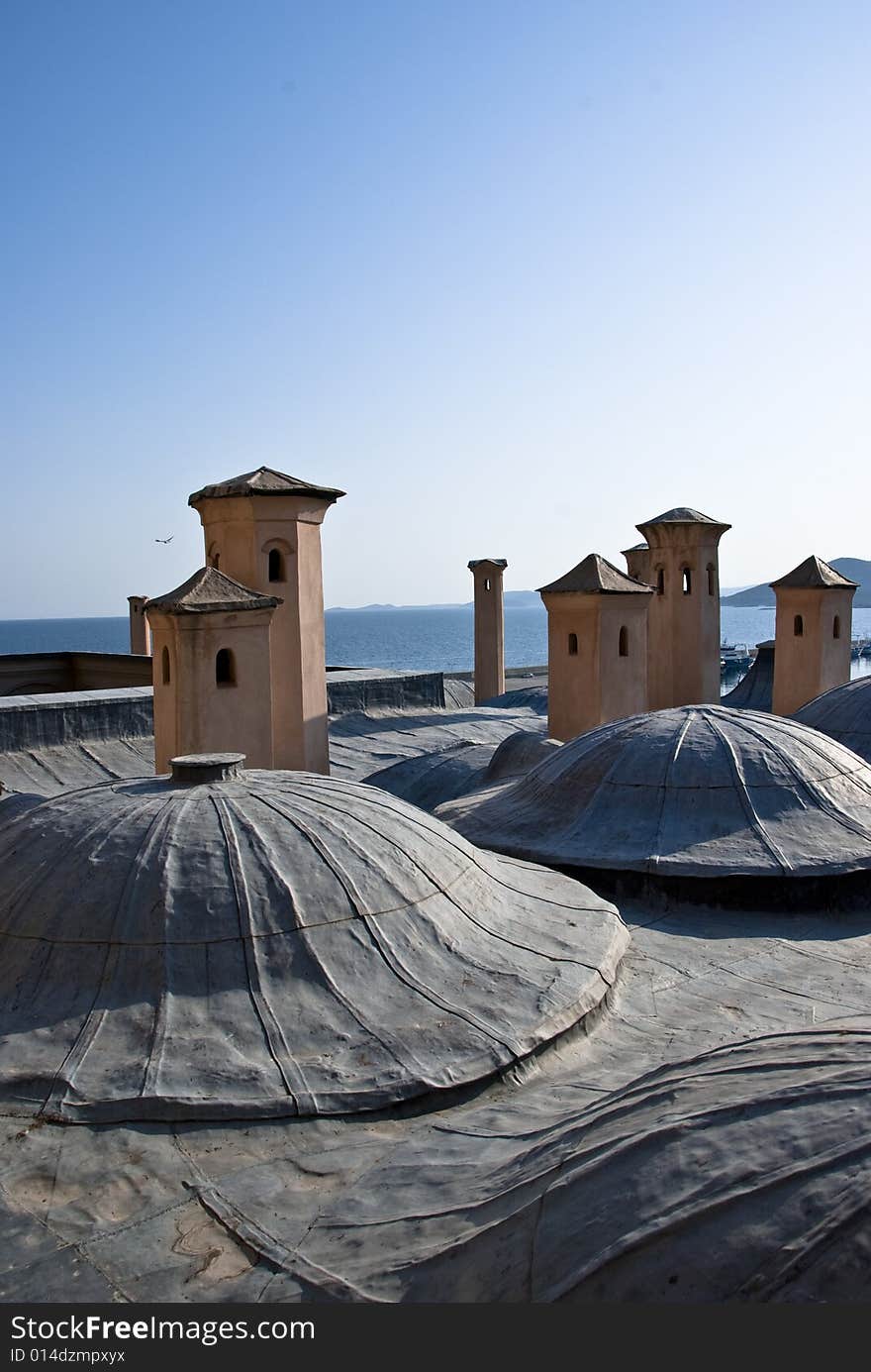 Hotel in greece,originally build in 1807as a school for muslim turks, modified in 2002