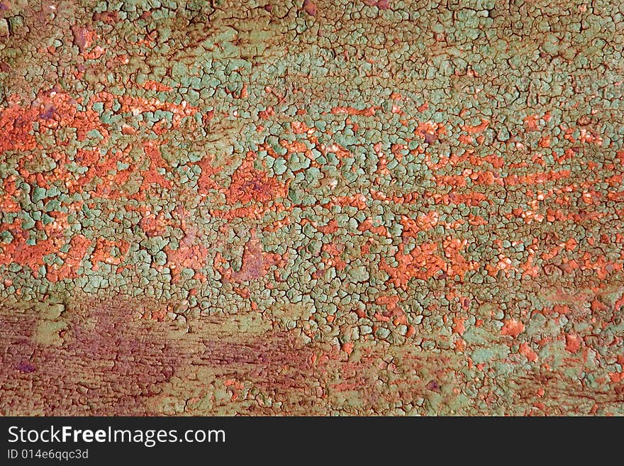 A photo of a grunge background with rust and old paint