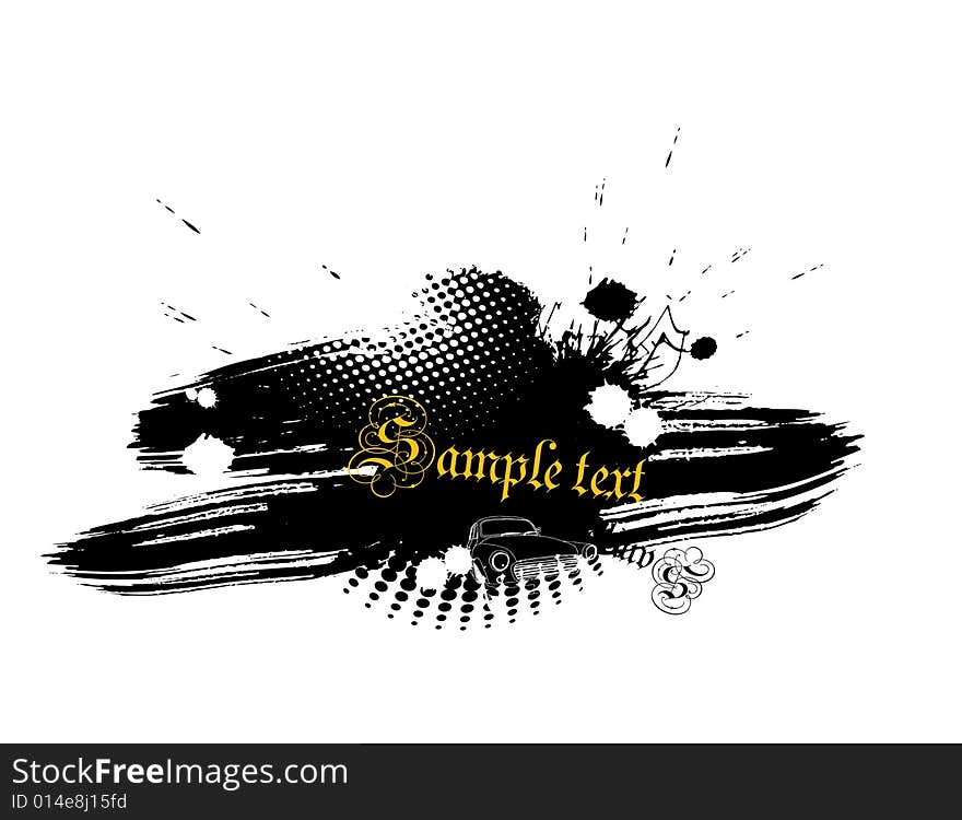 Abstract illustration on white background. Vector