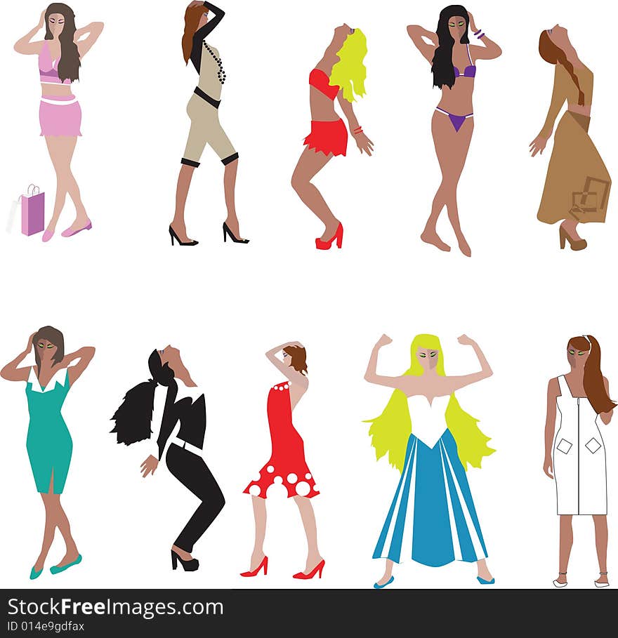 Vector fashion girls for your design