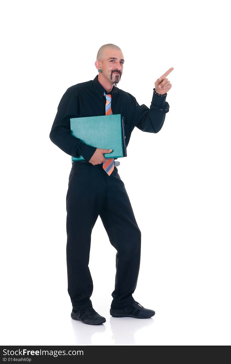 Alternative businessman formal dressed, studio shot