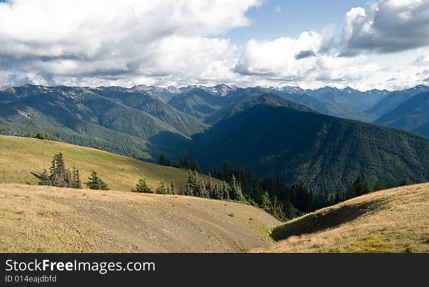 View while hiking up Hurricane Hill in Olympic National Park, Washington. View while hiking up Hurricane Hill in Olympic National Park, Washington