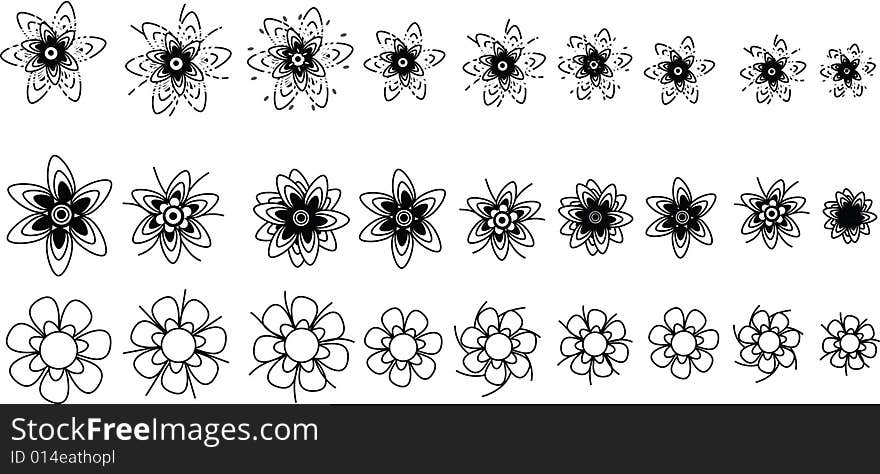 Vector flowers