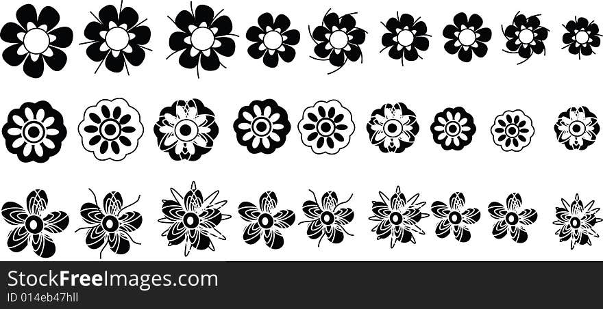 Vector flowers