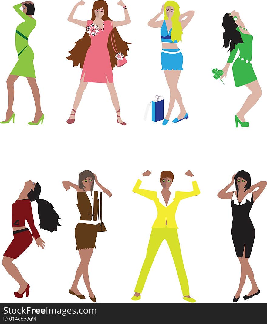 Vector fashion girls for your design