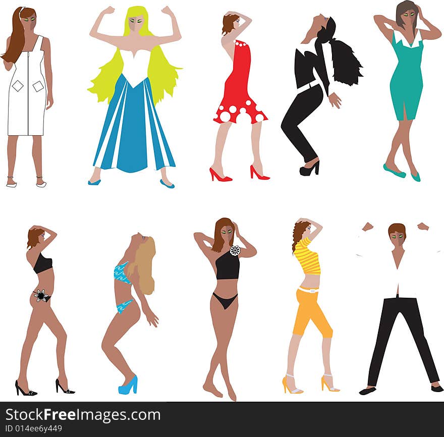 Vector fashion girls for your design