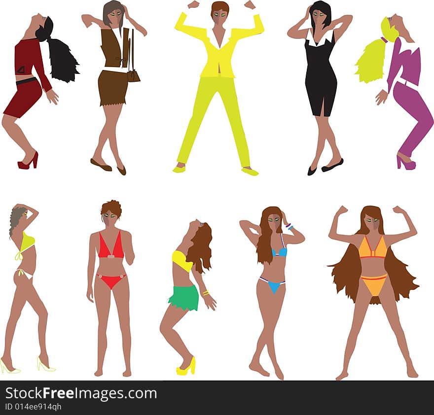 Vector fashion girls for your design