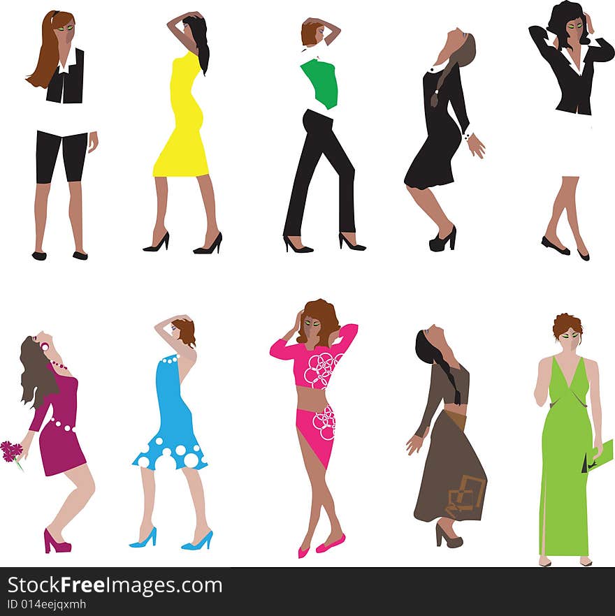 Vector fashion girls for your design