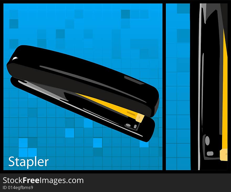 A stapler on white background