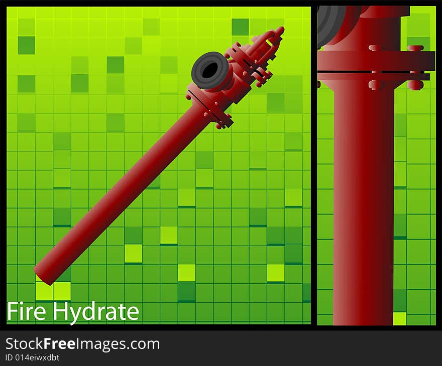 Fire hydrant on white background