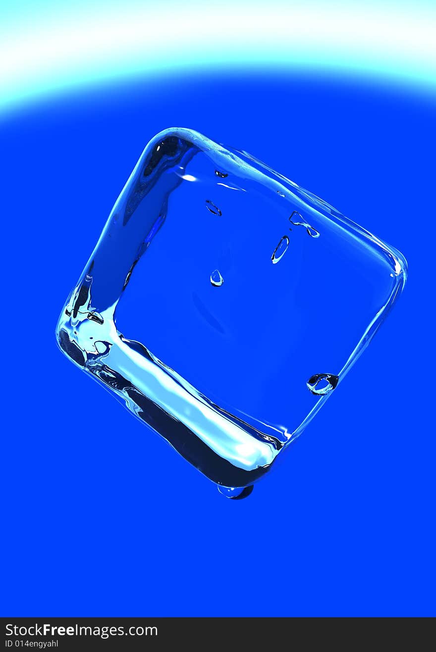 Ice Cubes 3d Render