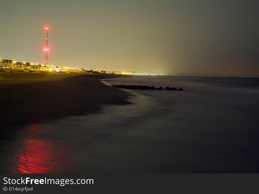 Night Beach Front Scene