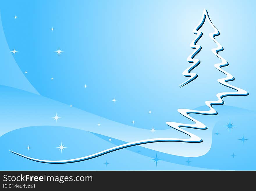 Vector illustratio of Christmas Tree