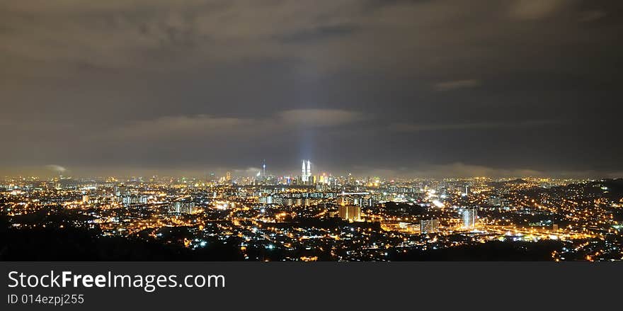 Night skyline of Kuala Lumpur, MALAYSIA. Night skyline of Kuala Lumpur, MALAYSIA