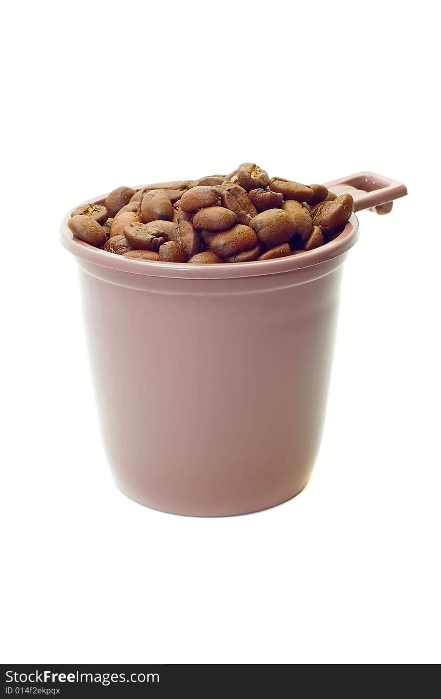 Cup with coffee beans