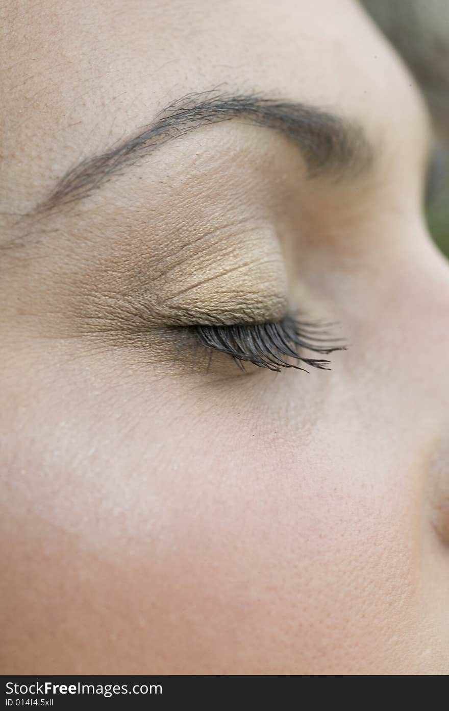 Extreme close up of a woman's eye