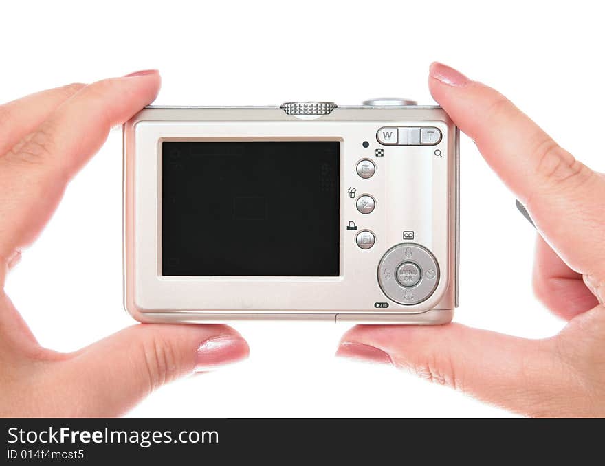 Small camera into hands