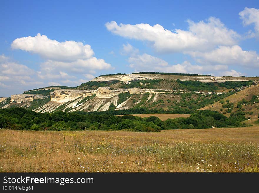 Summer mountain landscape in Crimea, Ukraine