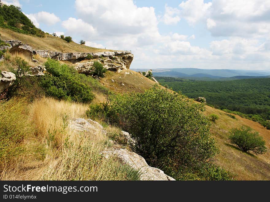 Summer mountain landscape in Crimea, Ukraine