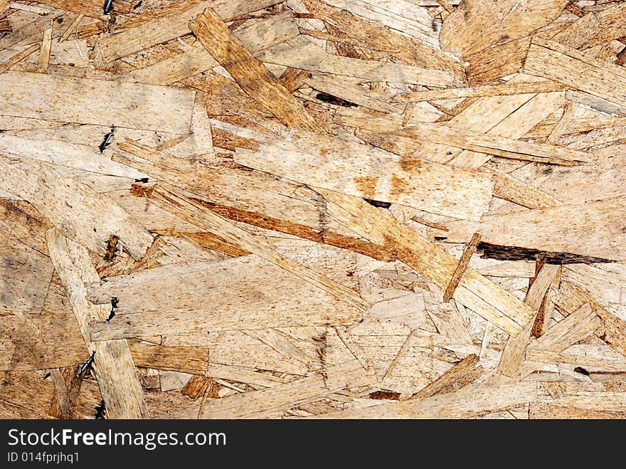 Wooden board made of chips. Wooden board made of chips