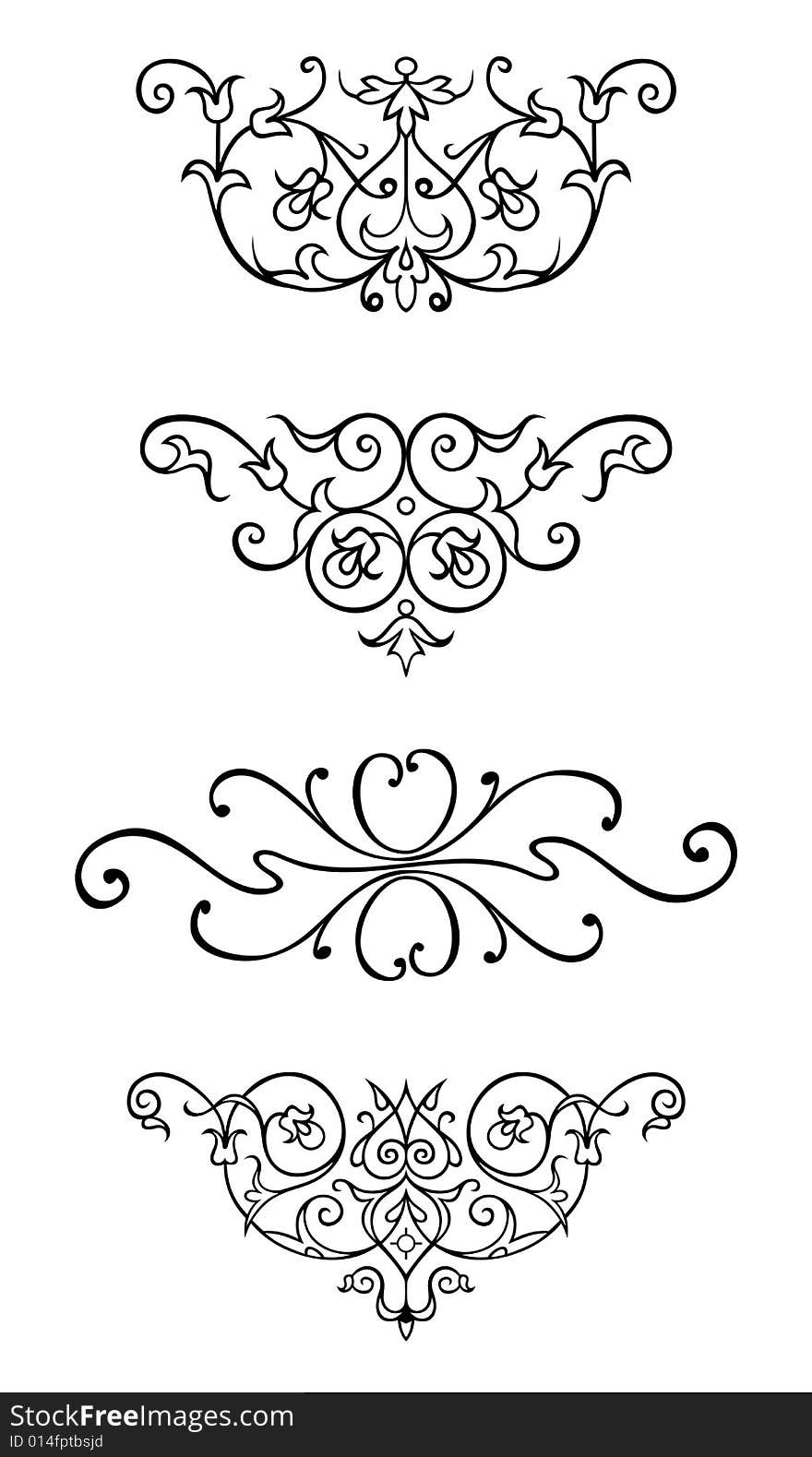 Vector clip art - floral design elements. Very easy to edit.