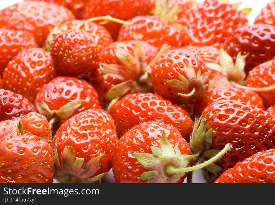 Fresh sweet strawberry on a white background. Fresh sweet strawberry on a white background