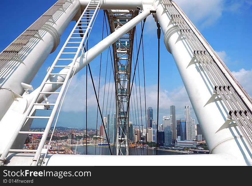 Part of Singapore flyer, largest wheel in the world