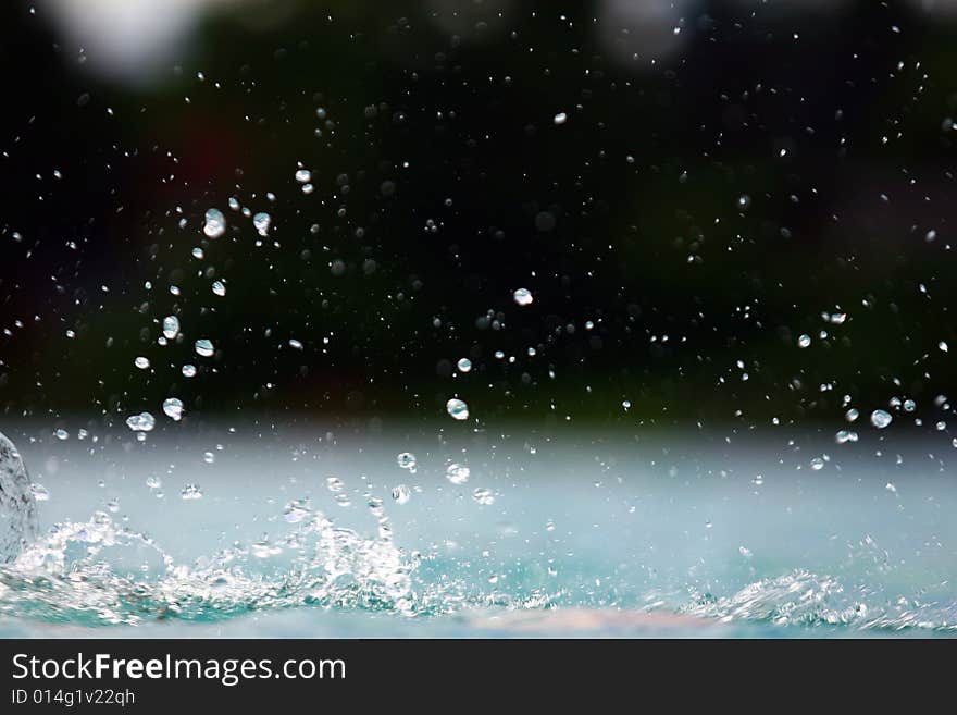 Water Drops Flying