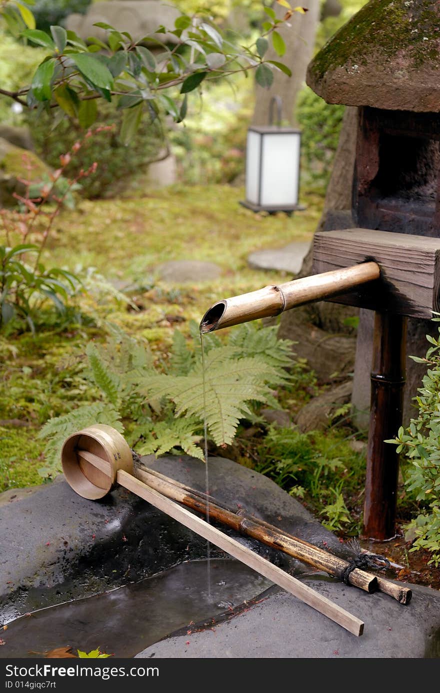 Beautiful Restaurant Garden at Osaka From Japan.