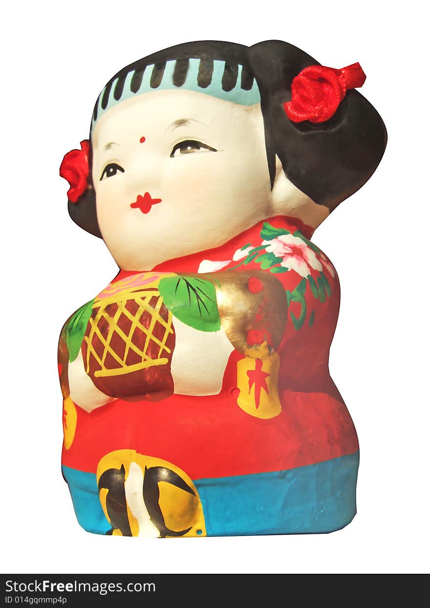 A Clay Figures of chinese girl