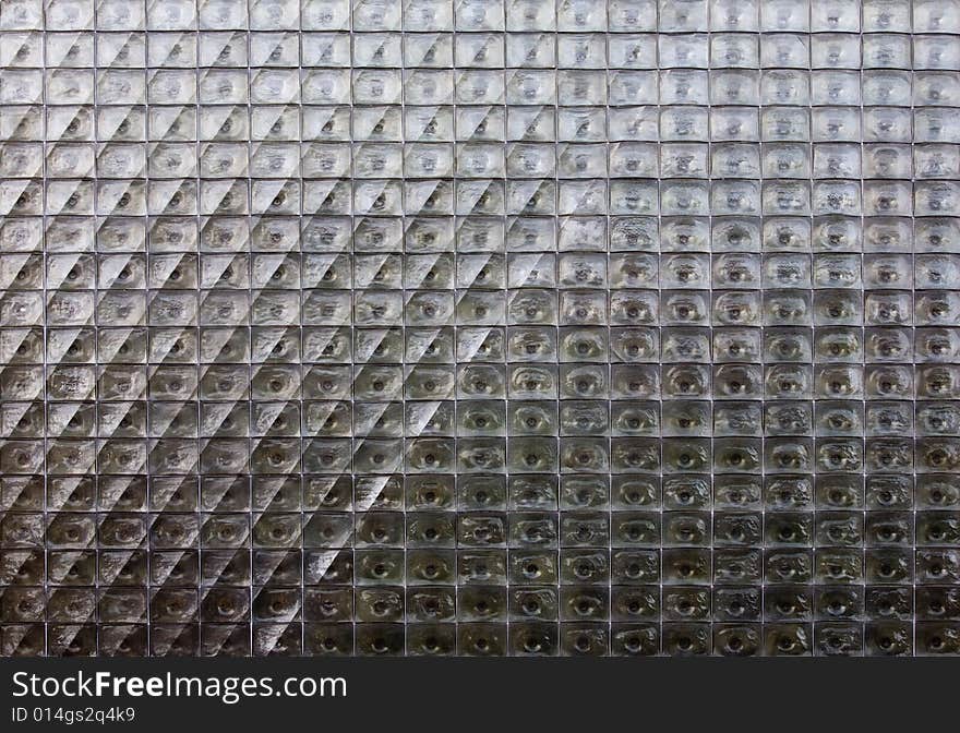 Design of glass wall theater building in Prague. Background texture.