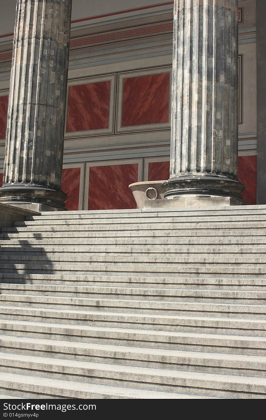 Pillars as detail of magnificent castle