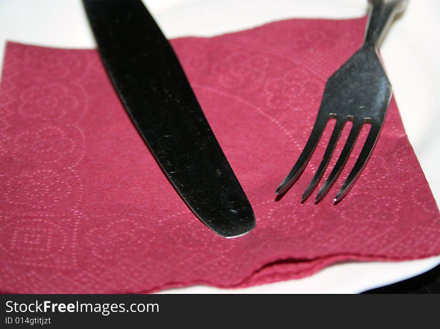 Tablewears on white plate for taking the food