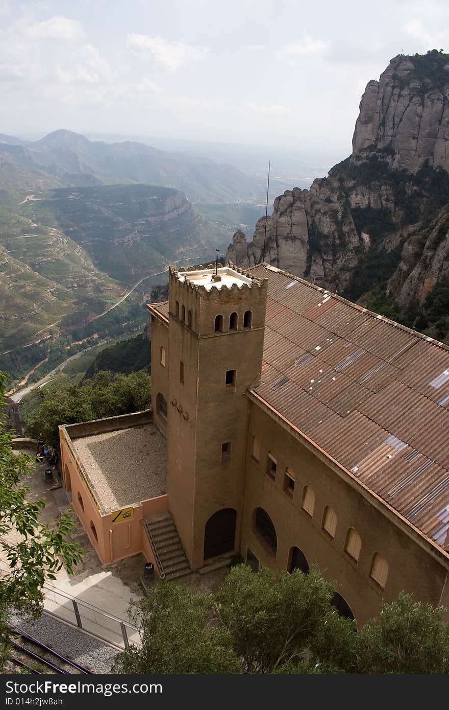 Nice panorama with mountains from Montserrat Spain. Nice panorama with mountains from Montserrat Spain