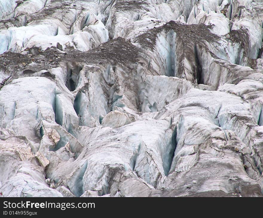 A glacier of Alibek, Dombai (caucasus), the biggest glacier in Dombai.