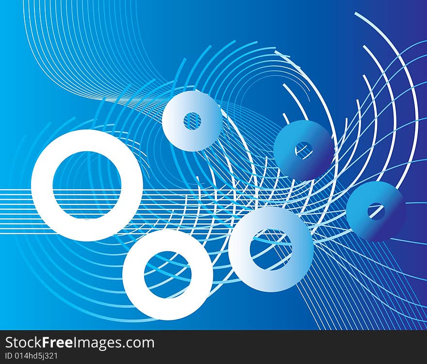 Curves and Circles are Featured in an Abstract Vector Illustration. Curves and Circles are Featured in an Abstract Vector Illustration.