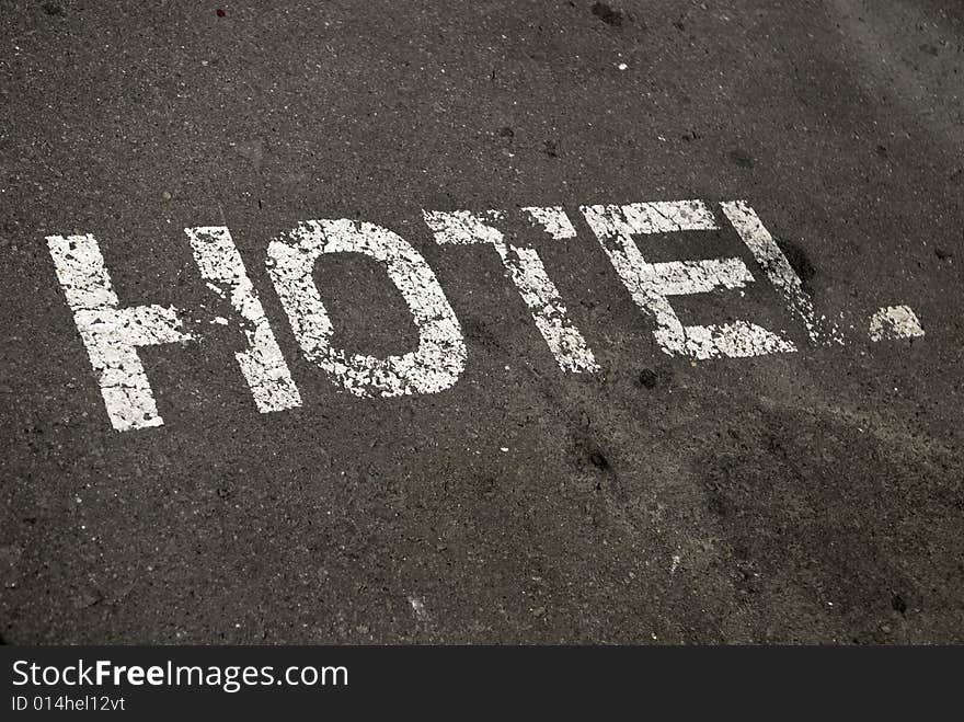 Hotel Sign On Street