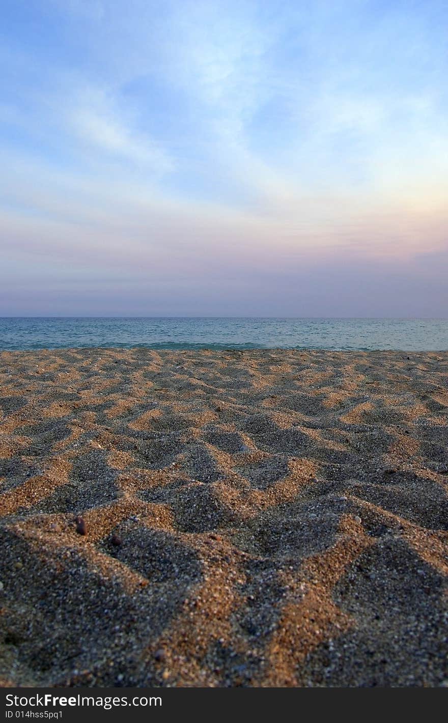 Sunset on the beach.