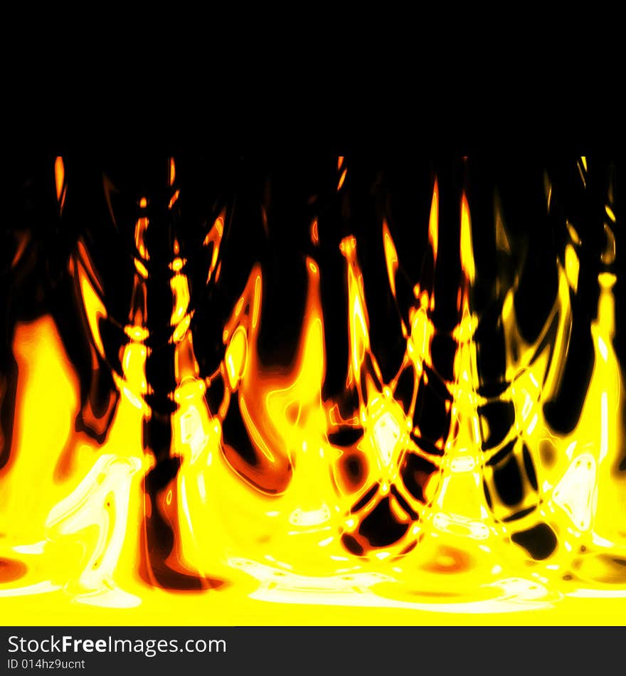 Flames against a black background. Flames against a black background