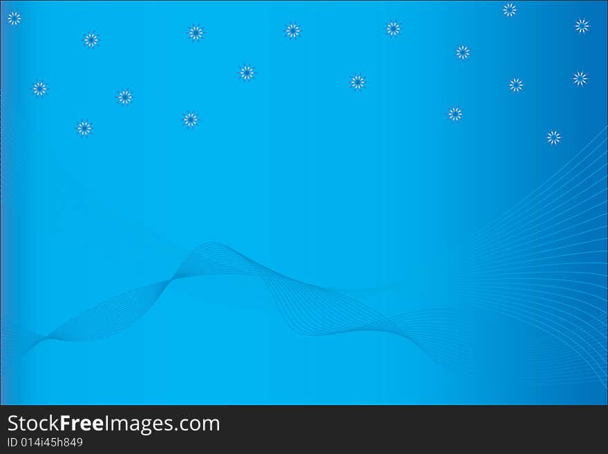 A background image of waves and stars