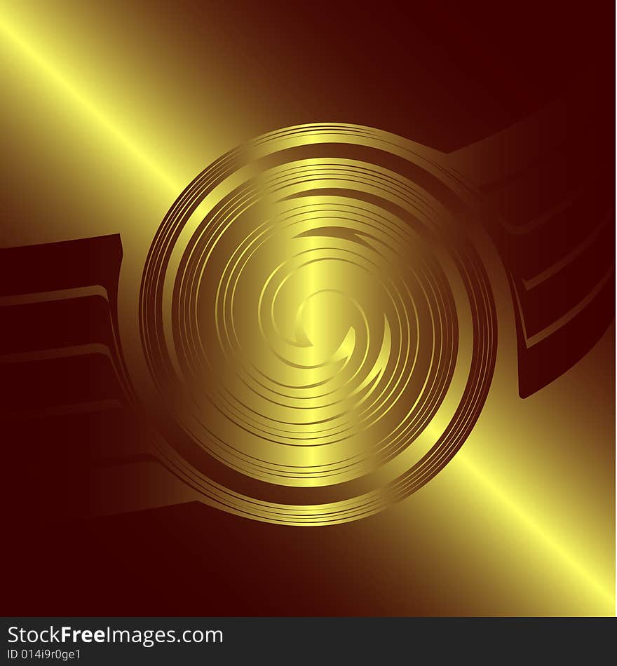 Abstract golden logo, vector illustration