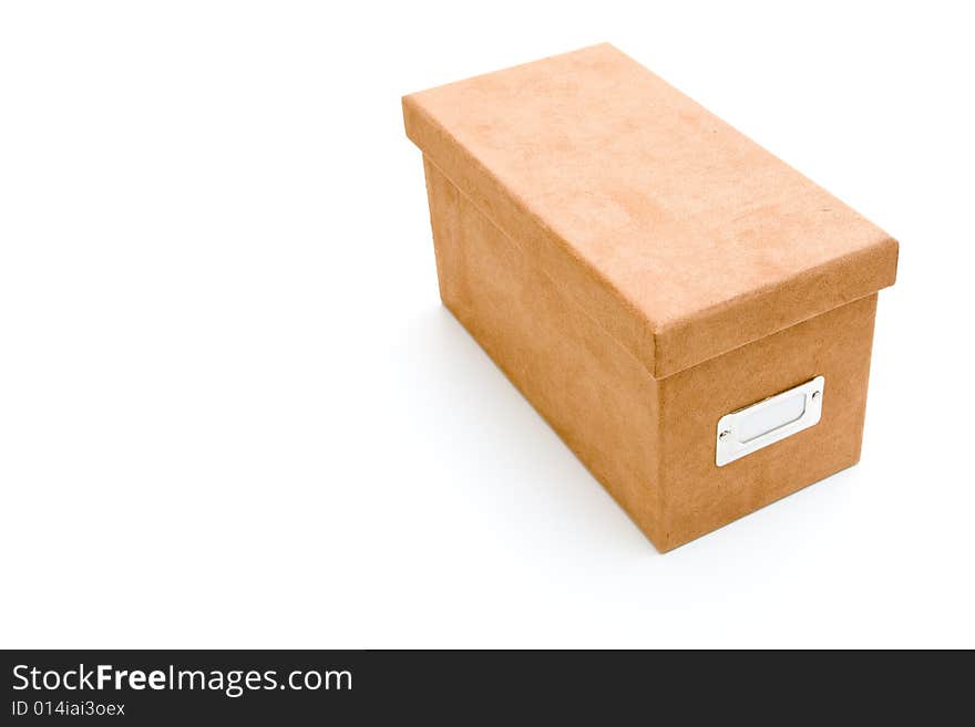 Suede box isolated on a white background